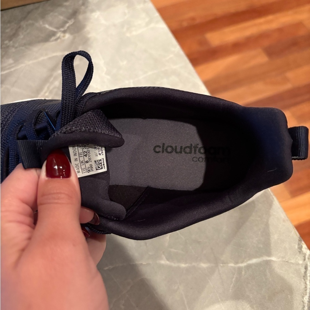 Adidas Cloudfoam Women’s Running Shoes – Navy/White – Size 9.5 - Picture 5 of 5